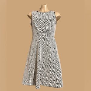 Banana Republic Jacquard Knit Fit And Flare Dress Size 8 Petite
